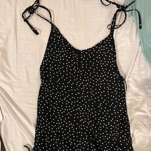 Polka Dot Jump Suit flare leg
